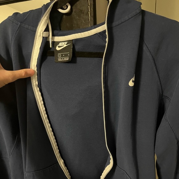 Nike navy zip up sweater - Picture 2 of 3